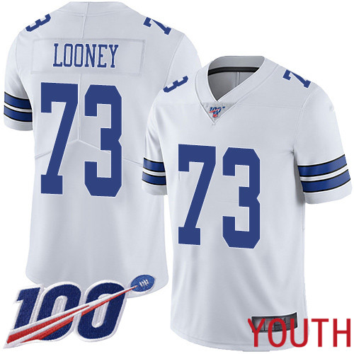 Youth Dallas Cowboys Limited White Joe Looney Road 73 100th Season Vapor Untouchable NFL Jersey